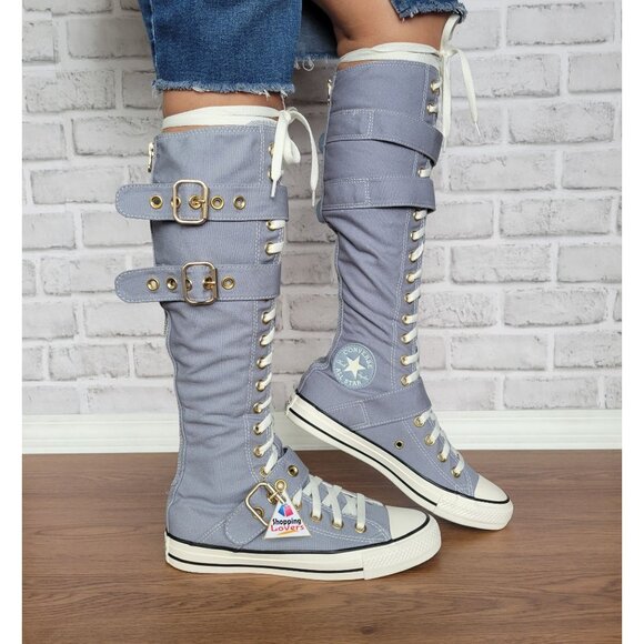 ⭐Converse Chuck Taylor All Star XXHi Buckles knee-hi 6.5 Boots Shoes Zip A11892C - Picture 2 of 11